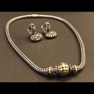 John Hardy - Round Dot 18k Necklace & Earings